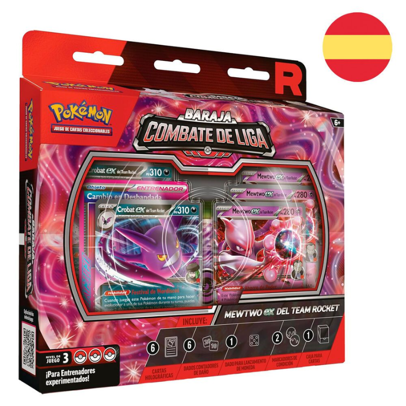 Baraja de combate de liga Mewtwo-ex del Team Rocket